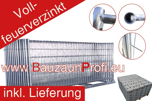 30x Mobilzaun/ Bauzaun Profi business 1,2 inkl. Fuß & Lieferung